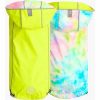 Hondenjasjes GF Pet Reversible Raincoat Regenjas Hond Waterdichte Hondenkleding Maat S Hondenjas Ruglengte 33cm Neon Geel met Tie Dye