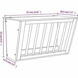 VidaXL Hooiruif voor konijnen 37x18,5x23 cm massief vurenhout vidaXL Voerbakken