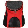 Reismanden Portable opvouwbare nylon ademend pet carrier rugzak grootte: 33 x 30 x 24cm (rood)