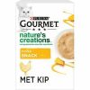 Gourmet Nature's Creations Kattensnack Puree met Kip en Pompoen 5 x 10 g Dierensnacks Gourmet