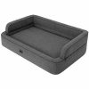 Hondenbanken DOGGY Hondenbed, kattenbed, hondenbank, afneembare overtrek, hondenmand, hondenkussen, meubels voor dieren, hondenbed, slaapplaatsen, XL: 96 x 62 cm, grafiet