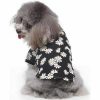 2 PCS Pet Beach Shirt Dog Print Spring And Summer Clothes Size: XL(Black) Dierenshirts