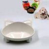 Pet Bowl Non slip Cute Cat Type Color Cat Bowl Pet Supplies (Wit) Voerbakken